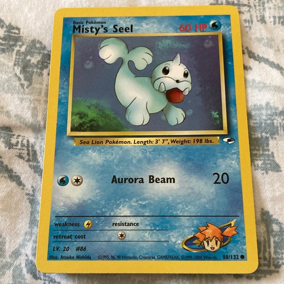 Pokemon Other - Vintage Misty’s Seal Pokémon Card